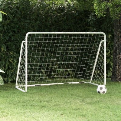 VIDAXL  - But de football avec filet Blanc 180x90x120 cm Acier n/a