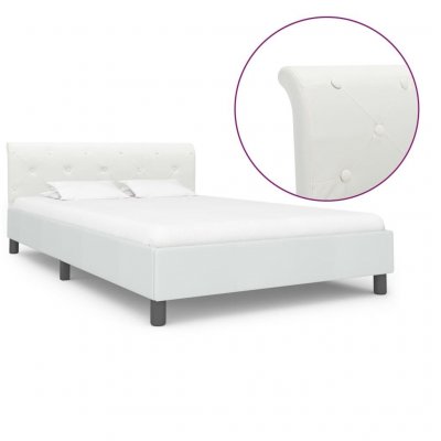 Vidaxl - Cadre de lit Blanc Similicuir 140 x 200 cm White
