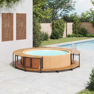 VIDAXL  cadre de spa 273x53 cm bois d'acacia massif 310091