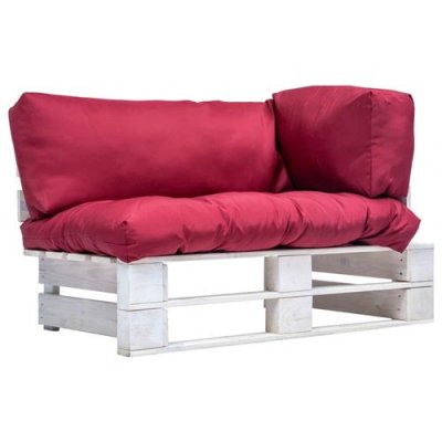 VIDAXL  canap&eacute; de jardin palette avec coussins rouge pin&egrave;de 277382