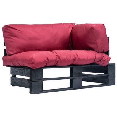 VIDAXL  canap&eacute; de jardin palette avec coussins rouge pin&egrave;de 277415