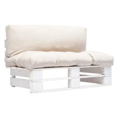 VIDAXL  canap&eacute; de jardin palette avec coussins sable pin&egrave;de 277377