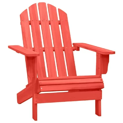 VIDAXL  - Chaise de jardin Adirondack Bois de sapin massif Rouge Rouge