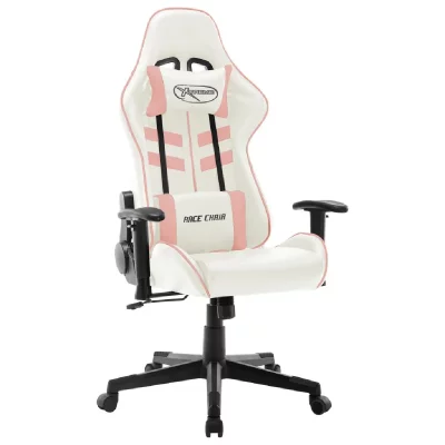 VIDAXL  chaise de jeu blanc et rose cuir artificiel
