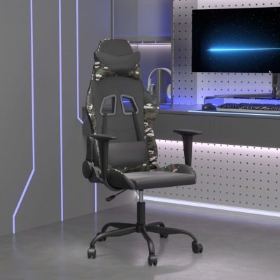 VIDAXL  chaise de jeu de massage noir et camouflage similicuir 