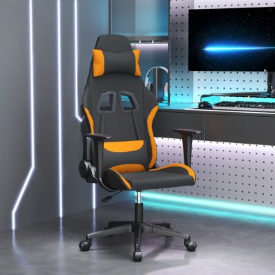 VIDAXL  - Chaise de jeu de massage Noir et orange Tissu Dark yellow