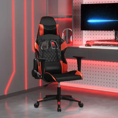 VIDAXL  - Chaise de jeu de massage Noir et rouge Similicuir