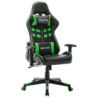 VIDAXL  chaise de jeu noir et vert cuir artificiel