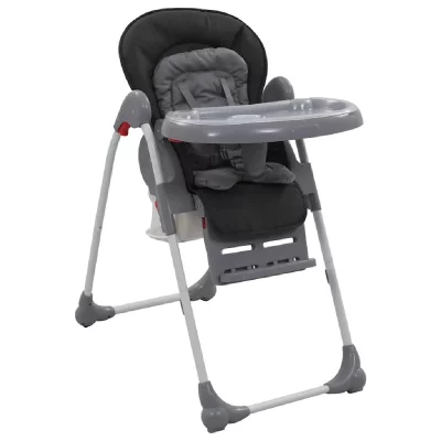 VIDAXL  Chaise haute pour b&eacute;b&eacute; Gris 
