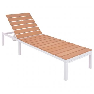Vidaxl - Chaise longue Aluminium et wpc Marron n/a