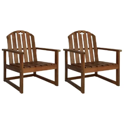 VIDAXL  - Chaises de jardin 2 pcs Bois d'acacia solide Marron