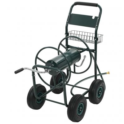 VIDAXL  - Chariot d&eacute;vidoir avec connecteur de tuyau 1/2 75 m Acier Vert
