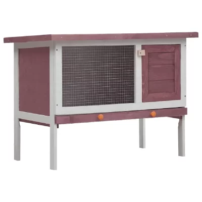 VIDAXL  - Clapier d'ext&eacute;rieur 1 niveau Marron Bois Marron