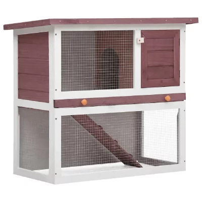 VIDAXL  - Clapier d'ext&eacute;rieur 1 porte Marron Bois Marron