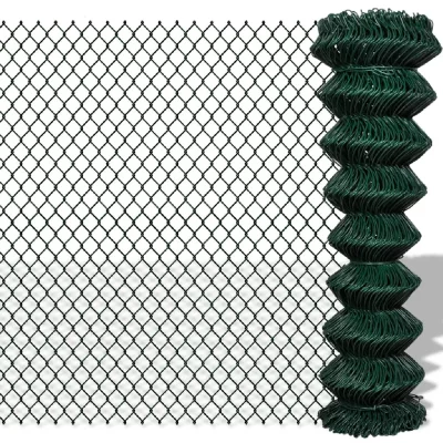 VIDAXL  - Cl&ocirc;ture &agrave; mailles losang&eacute;es Acier 1,5x25 m Vert Vert