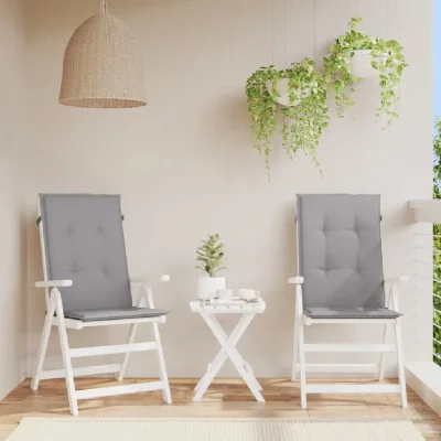 VIDAXL  - Coussin de chaise de jardin 2 pcs Gris 120 x 50 x 3 cm Gris