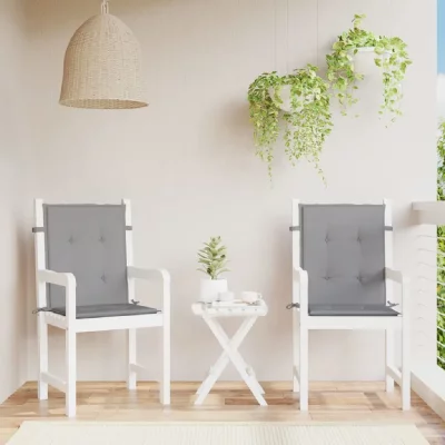 VIDAXL  - Coussins de chaise de jardin 2 pcs Gris 100 x 50 x 3 cm Gris