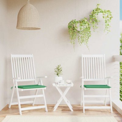 VIDAXL  coussins de chaise de jardin 2 pcs vert 40x40x3 cm tissu oxford