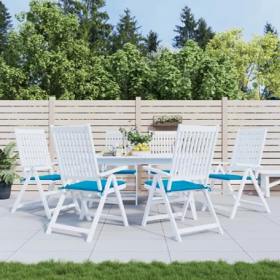 VIDAXL  - Coussins de chaise de jardin 6 pcs Bleu 50x50x3 cm Tissu Bleu