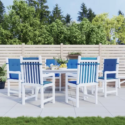 VIDAXL  coussins de chaise de jardin 6 pcs bleu royal 100x50x3 cm