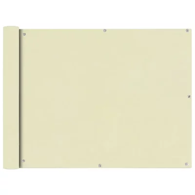 Vidaxl - cran de balcon en tissu Oxford 90x400 cm Cr&egrave;me Cr&egrave;me