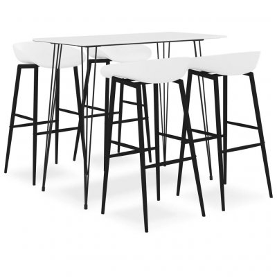 Vidaxl ensemble de bar 5 pcs blanc 3057410