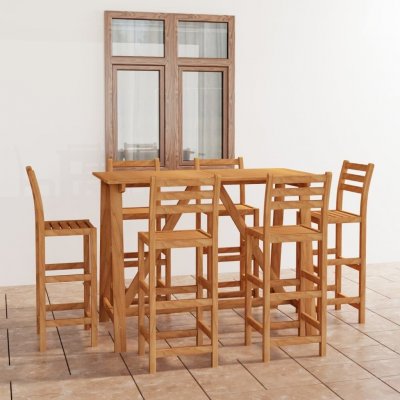 Vidaxl ensemble de bar d'ext&eacute;rieur 7 pcs bois d'acacia massif 3057851