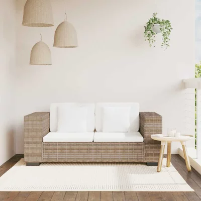 VIDAXL  - Ensemble de Canap&eacute;s 2 Places Rotin V&eacute;ritable Brun