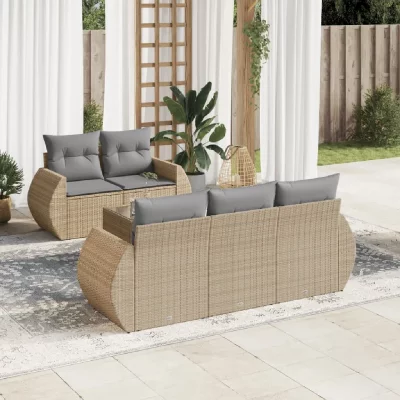 VIDAXL  Ensemble de Jardin 6 Pi&egrave;ces - Beige