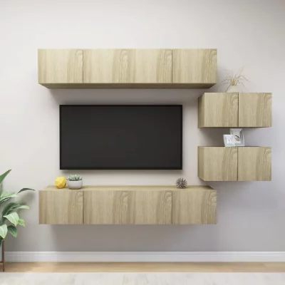 VIDAXL  - Ensemble de meuble tv 6 pcs Ch&ecirc;ne sonoma Agglom&eacute;r&eacute; Sonoma oak