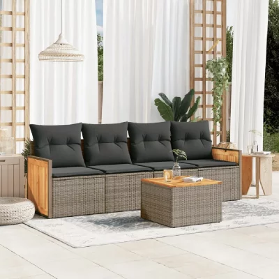 VIDAXL  Ensemble Salon de Jardin 5 Pcs