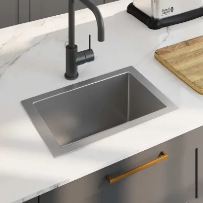 VIDAXL  &eacute;vier de cuisine fait &agrave; la main acier inoxydable 145076