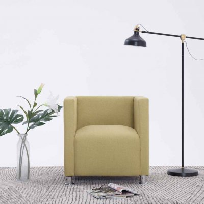 VIDAXL  fauteuil cube vert tissu 282148