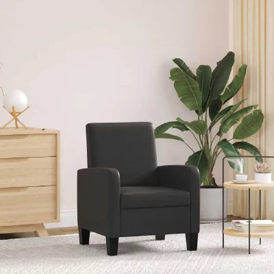 VIDAXL  fauteuil noir similicuir 241109