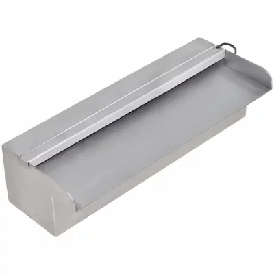 VIDAXL  fontaine rectangulaire de piscine avec led inox 30 cm 41671