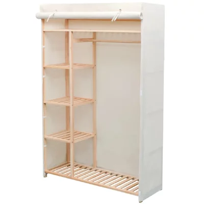 Vidaxl - Garde-robe en tissu et bois de pin 110 x 40 x 170 cm