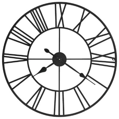Vidaxl - Horloge murale vintage avec mouvement &agrave; quartz M&eacute;tal 80 cm xxl n/a