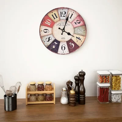 Vidaxl - Horloge murale vintage Color&eacute;e 30 cm colourful