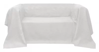 VidaXL Housse de canap&eacute; Micro-su&egrave;de - Cr&egrave;me 140x210 cm