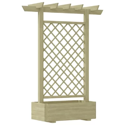 VIDAXL  jardini&egrave;re pergola 162 x 56 x 204 cm bois 41702