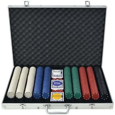 VIDAXL  jeu de poker avec 1000 jetons aluminium 80181