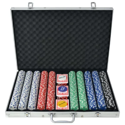VIDAXL  jeu de poker avec 1000 jetons aluminium 80183