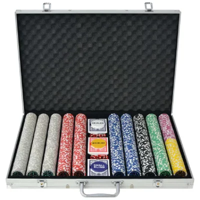 VIDAXL  jeu de poker avec 1000 jetons laser aluminium 80185