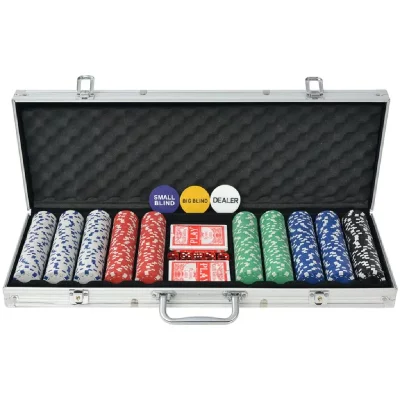 VIDAXL  jeu de poker avec 500 jetons aluminium 80182
