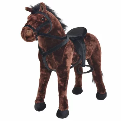 VIDAXL  jouet en peluche cheval marron et noir xxl 91327