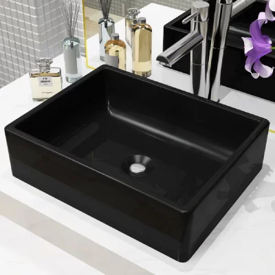 Vidaxl - Lavabo C&eacute;ramique Rectangulaire Noir 41 x 30 x 12 cm Black