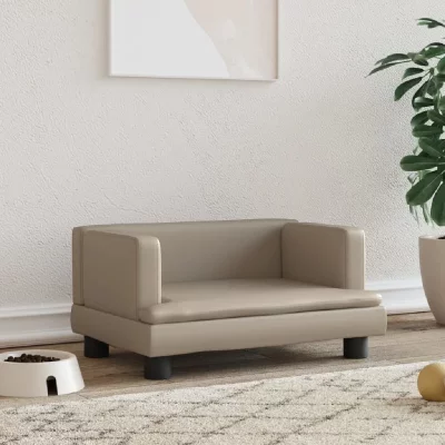 VIDAXL  Lit Pour Chien Cappuccino 60x40x30 Cm Similicuir
