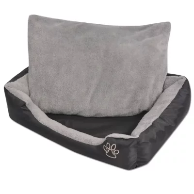 VIDAXL  - Lit pour chiens avec coussin rembourr&eacute; Taille xl Noir Noir