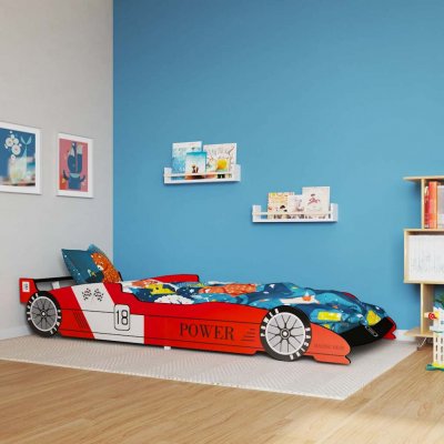 VIDAXL  lit voiture de course pour enfants 90 x 200 cm rouge 244464