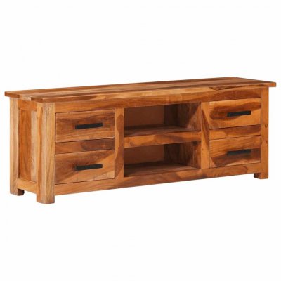 VIDAXL  - Meuble tv 110 x 30 x 40 cm Bois de Sesham solide Brun